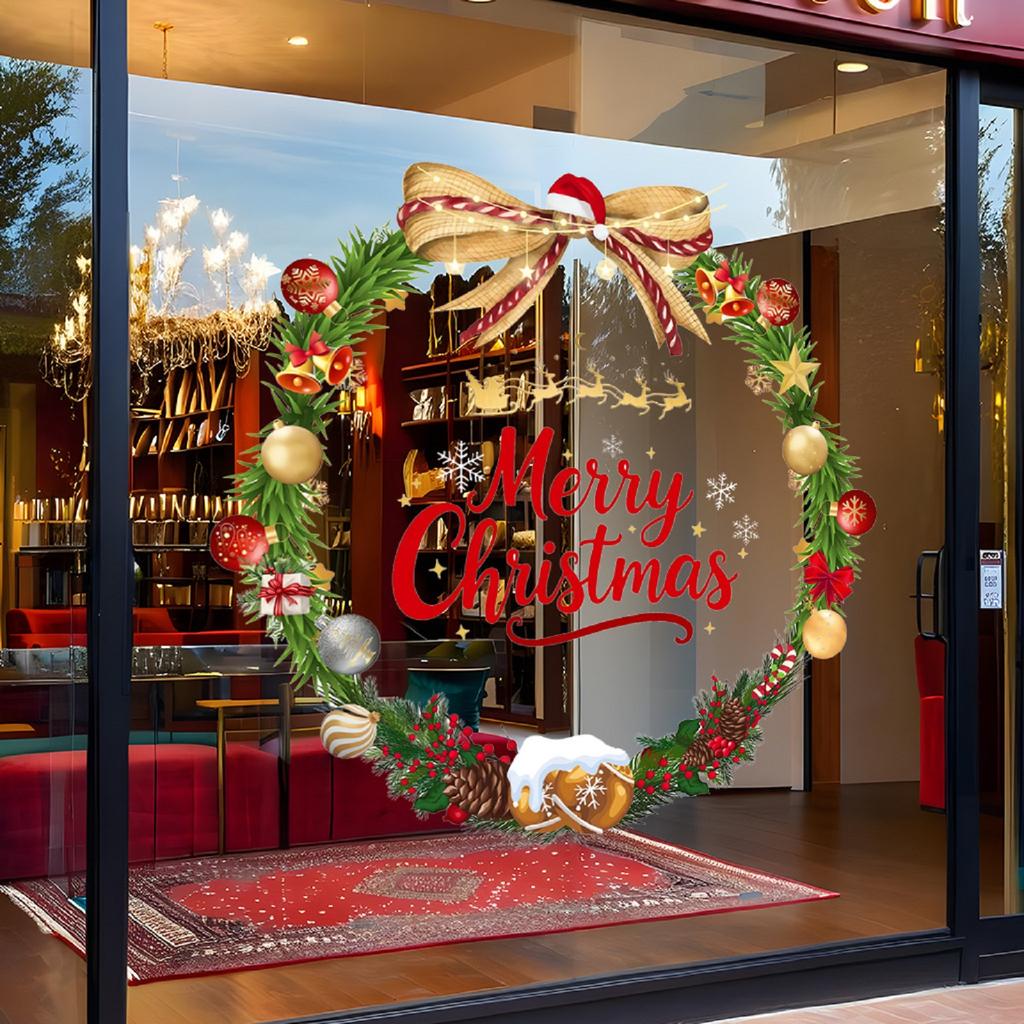 Christmas Balls, Bells, Flower Garlands, Window Stickers, Home Wall Stickers