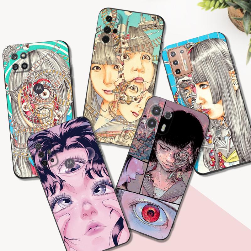Black Tpu Case For Motorola Moto G52 G42 G60 4G G60S G71 G9 Play Plus Power One 5G Ace shintaro kago horror cartoon