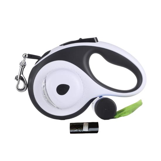 Выдвижной поводок для собак со светодиодной подсветкой, прочный поводок для прогулок с питомцем и какашками