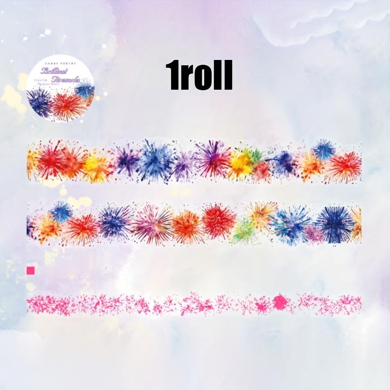 1 рулон голографической радужной цветочной ПЭТ-ленты с бабочками для ручного учета, скрапбукинга, ведения журнала, DIY-принадлежности для коллажной арт-декорации