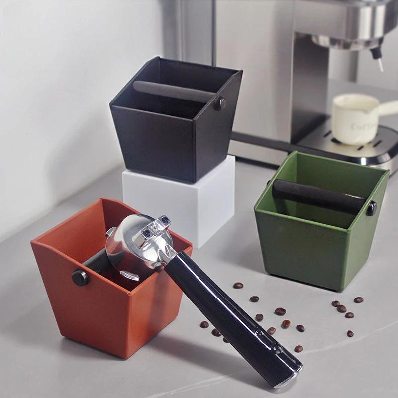 Кофейный ящик Knock Box Anti Slip Dump Мусорное ведро Espresso Cafe Grind Container Аксессуары для бариста Powder Beveled Kaffee Maker Инструменты