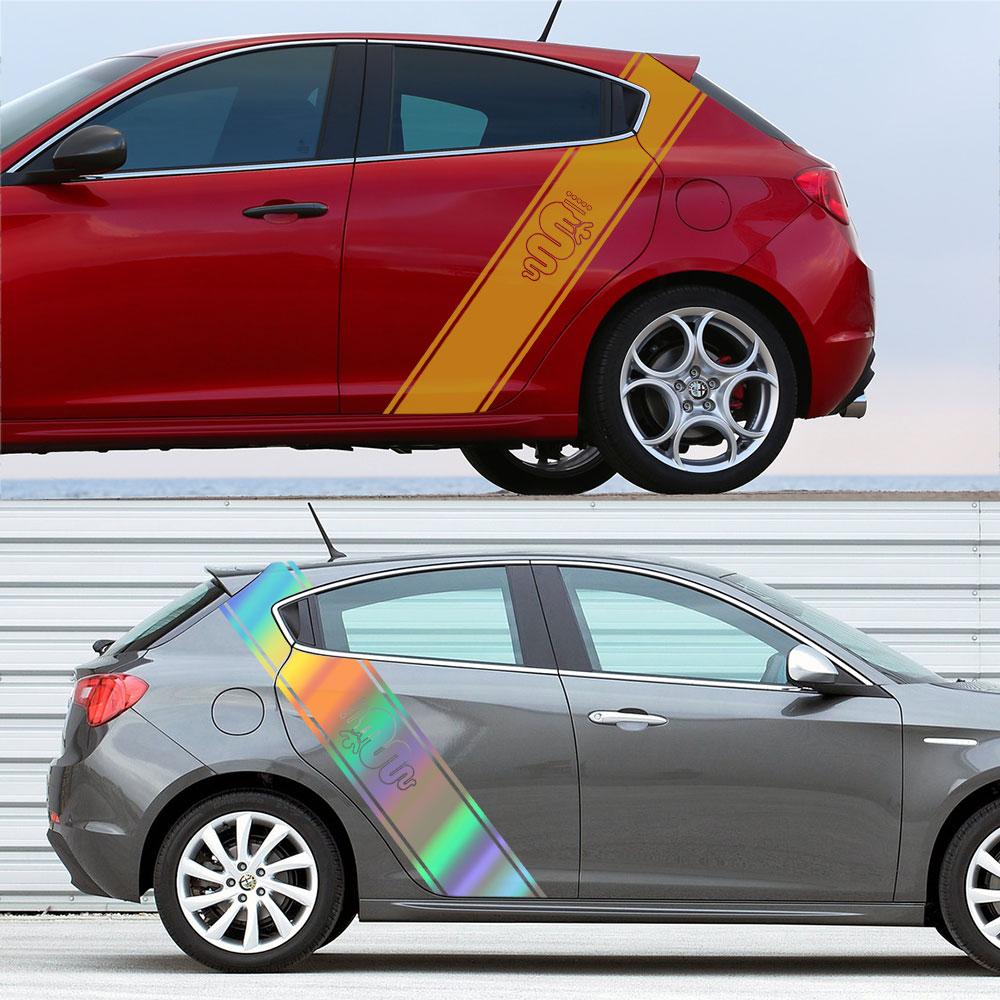 Usgm4 2 шт. Боковые наклейки на кузов автомобиля для Alfa Romeo Giulia Giulietta 159 156 MITO Stelvio 147 Sportiva Duetto GT Аксессуары для тюнинга
