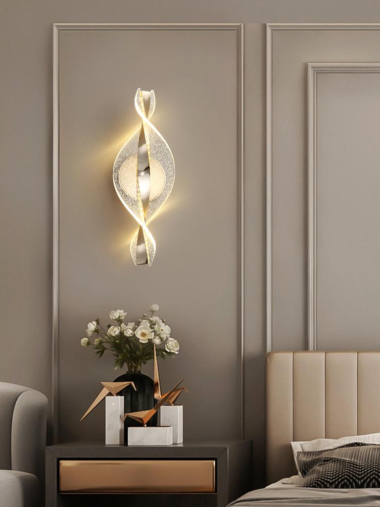 Luxury LED Modern Acrylic Gold/Black Wall Sconce,Hallways,Bedroom Night light,Outdoor Interior Lighting Wall Lamp Home Decor