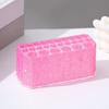 Rhinestone Acrylic Makeup Brush Holder 26 Holes Nail Brush Storage Box Desk Pen Organizer Display Stand for Cosmetic Tools Eyebrow Pencil Eyeliners