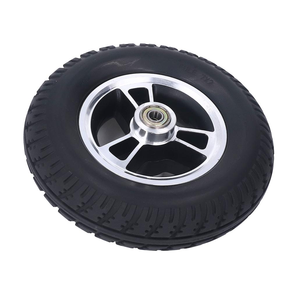Wheelchair Wheel PU Wheel Alloy Steel Hub Anti Skid Walker Tire Replacement for Cart 7in