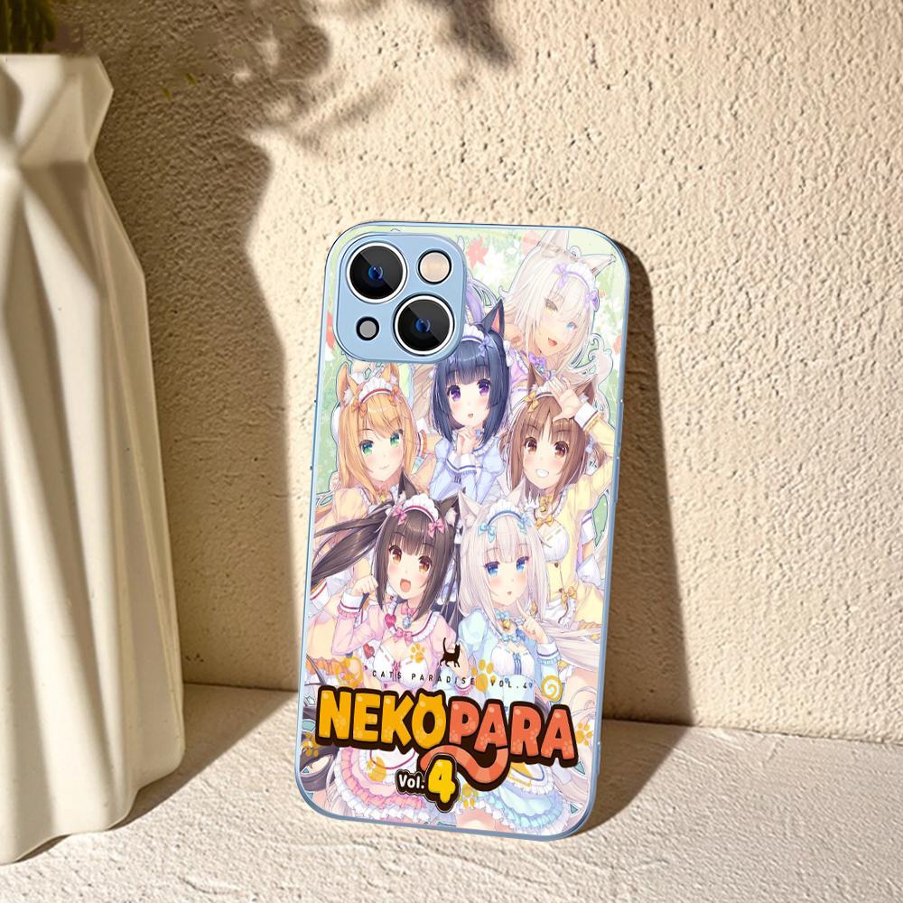 Чехол для телефона Nekopara Chocola Vanilla для iPhone 14 13 12 Mini 11 Pro XS Max X XR 14 Plus Закаленное стекло