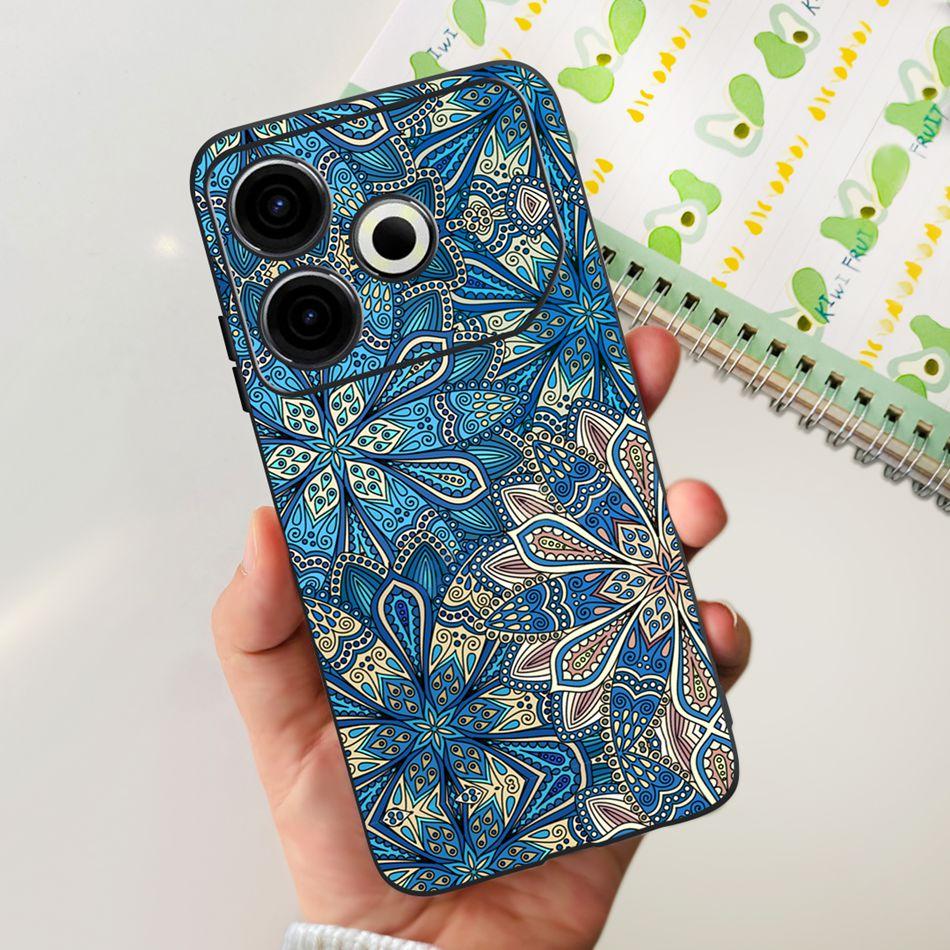 Чехол для телефона Tecno Pova 6 Neo Pova6 Neo 4G 2024 Элегантный принт Мягкий силикон ТПУ Чехлы