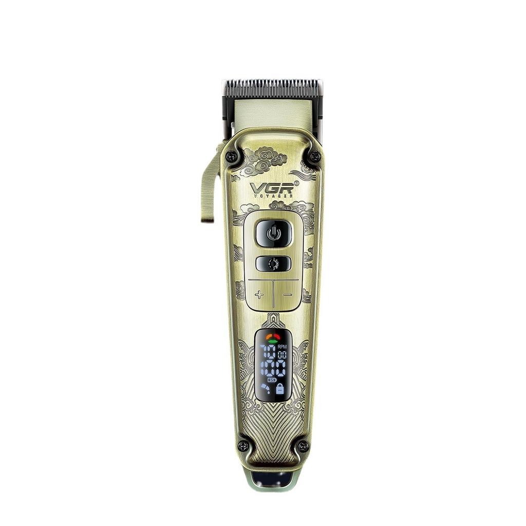 VGR V-005 Металлическая машинка для стрижки волос Ретро Электрическая машинка для стрижки Резная машинка для стрижки волос Машина для стрижки волос Беспроводная машинка для стрижки Цифровой дисплей Машинка для стрижки волос Машинка для стрижки с масляной головкой
