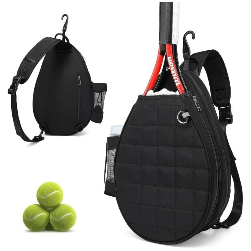 Shoulder Sports Racket Backpack, Large Capacity Travel Multi-compartment Storage Bag with Separate Shoe Compartment