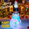 4.92FT Giant Inflatable Snowman Penguin Toy Xmas Yard Decoration Festive Gift LED Lit Christmas Supplies Home Decor Ornament