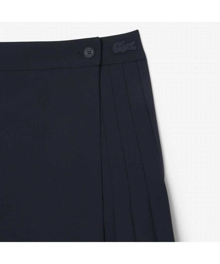 Lacoste Women'S Wrap Pleated Midi Skirt Jf5406-55N Hde