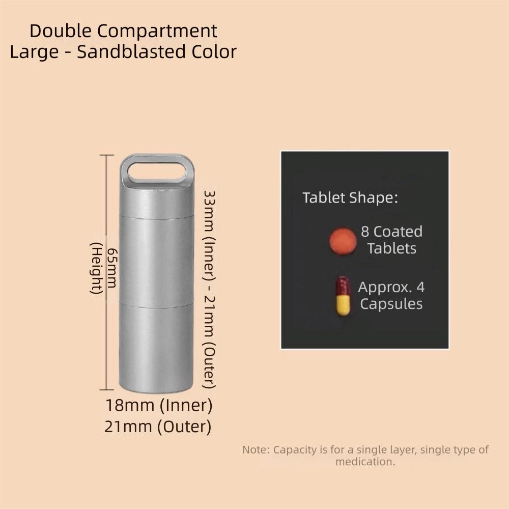 Mini Pill Bottle Stainless Steel Pill Case Container Tablet Container Travel