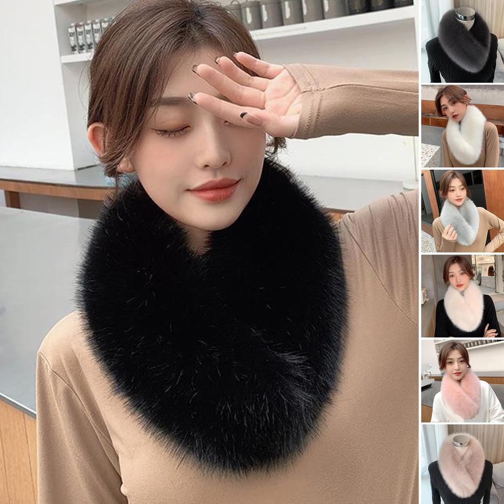 Утолщенный шарф из искусственного меха, классический дышащий незамерзающий воротник зимнего пальто