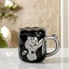 Internet Celebrity Lightweight Silver Plated Coffee Cup High Value Office Ceramic Water Cup Large Capacity Cup Simple Breakfast Cup