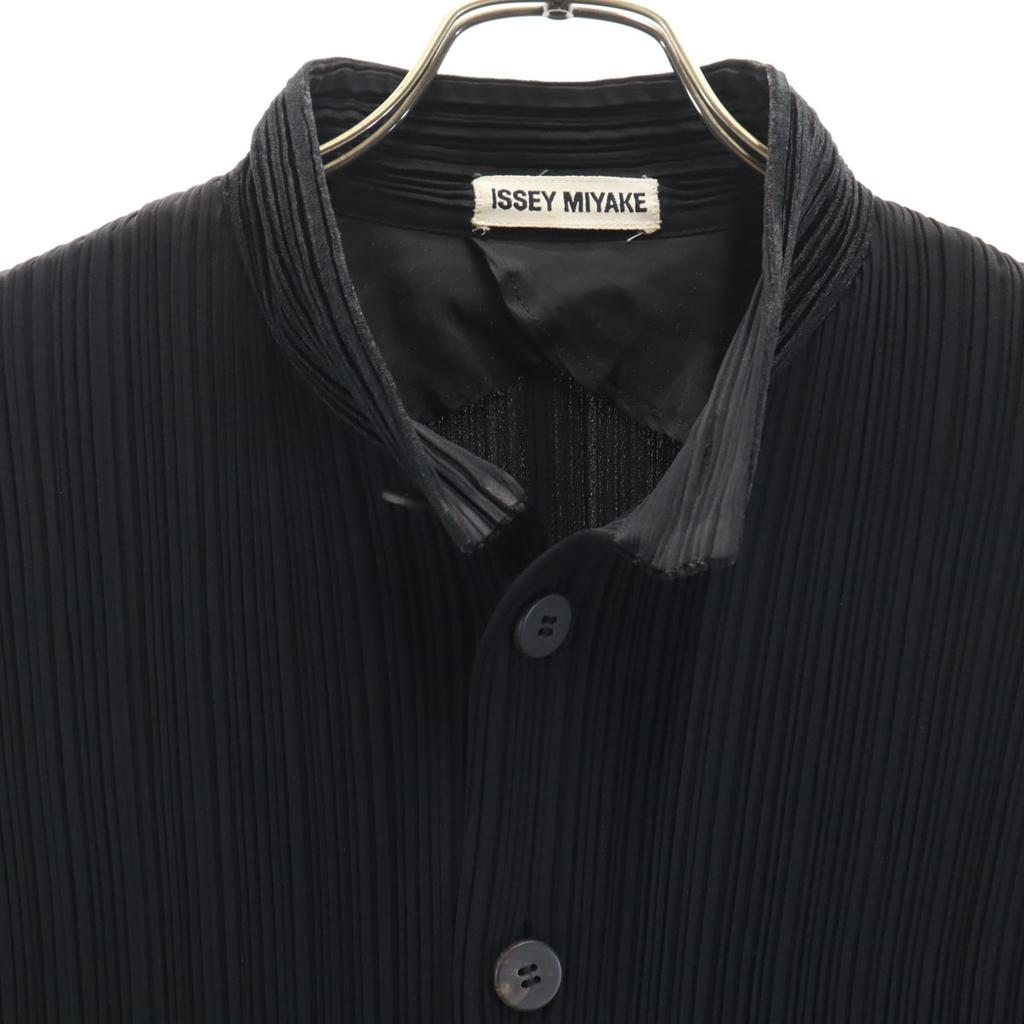 ISSEY MIYAKE 90-е Сделано в Японии Старая Куртка-плиссе со стойкой M черный Женская Б/У