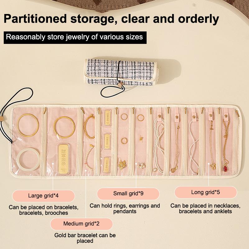 20 Отделений Складная Модная Портативная Сумка для Ювелирных Изделий Большая Женская Дорожная Ролл для Ювелирных Изделий Ожерелье Серьги Кольца Дисплей для Ювелирных Изделий Хранение