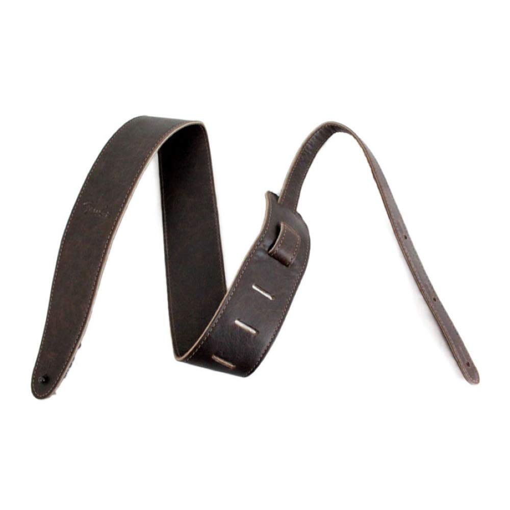 Fender Artisan Crafted Leather Brown Strap, 2.5"
