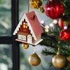 Christmas Cabin Ornament Snow House Glowing Log for Hotel