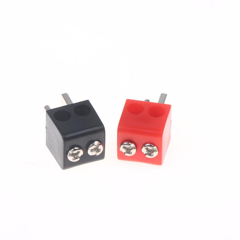 2/6Pcs Screw Terminal Block Connector 2Pin Din Hi-Fi Speaker-Plug Connectors Red Black Electrical Equipment-Plug Connector
