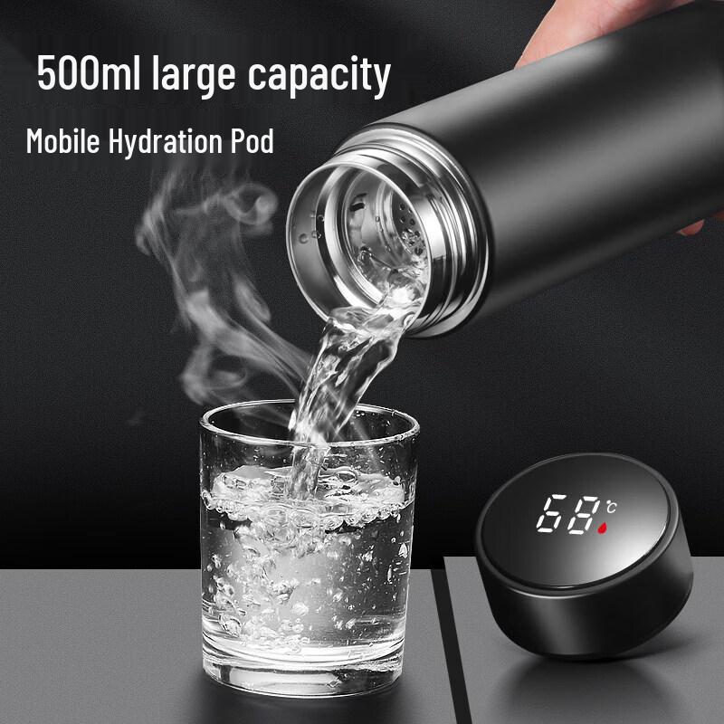 Qiwei Smart 316 Stainless Steel Tea Infuser Thermos, 500ml
