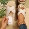 Ladies New Slippers Summer Cross Drag Fashion Hemp Rope Outer Wear Slippers Casual Sandals and Slippers