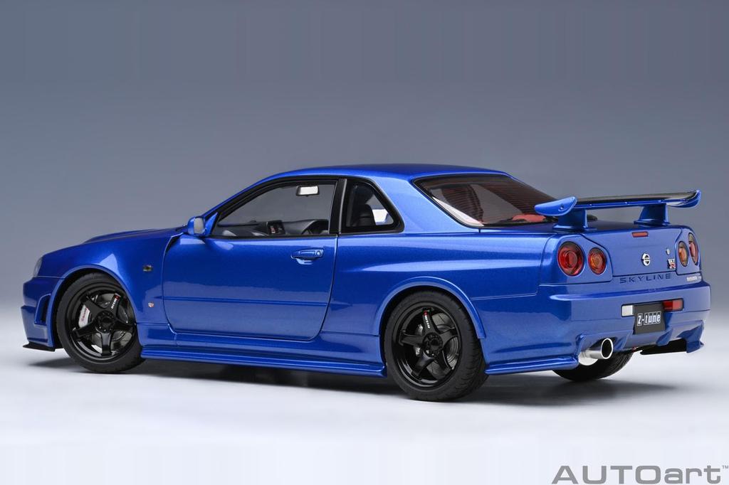 AUTOart Nismo R34 Bayside Blue Finished Product 1/18 GT-R Z-tune