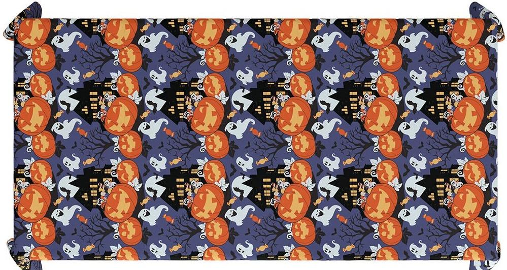 Halloween Pumpkin Ghost Party Foil Tablecloth 137x274cm