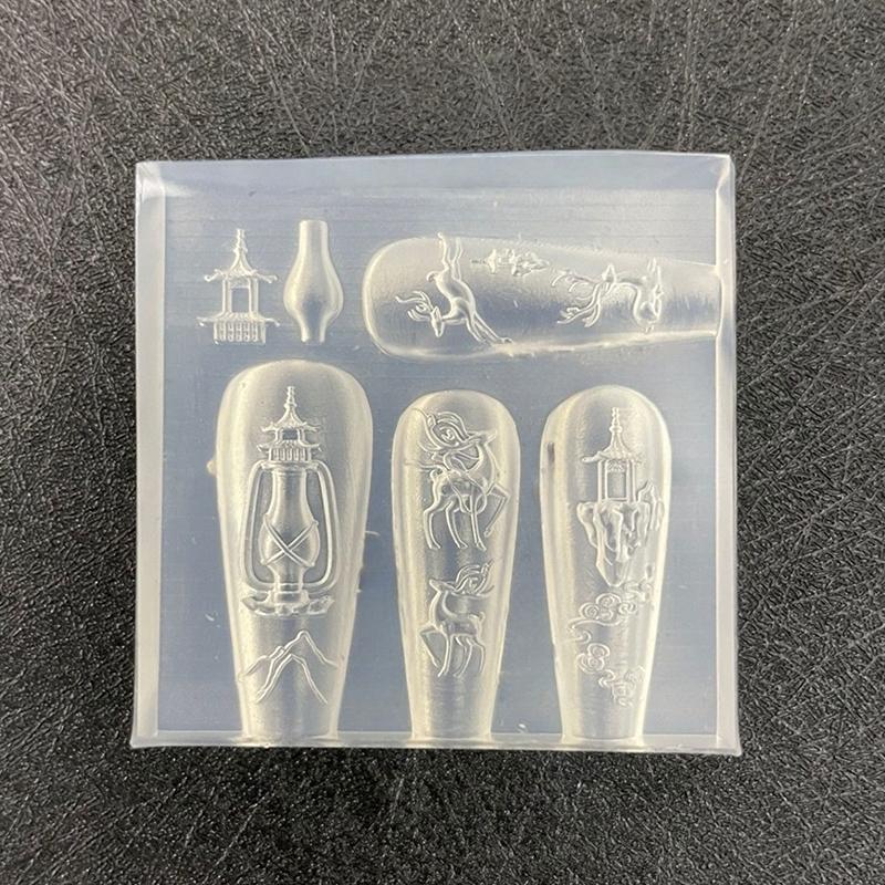 1pc Silicone 3D Nail Mold Nail Art Decoration DIY Design Bows Ribbon Manicure Template Sweet Butterfly Rose Flower Nail Mold