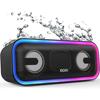 DOSS SoundBox Bluetooth Speaker Deep Hours Waterproof Stereo Lighting TF Card for Bathroom Aotodo Pro+ [24W Bass/15 Playback/IPX6