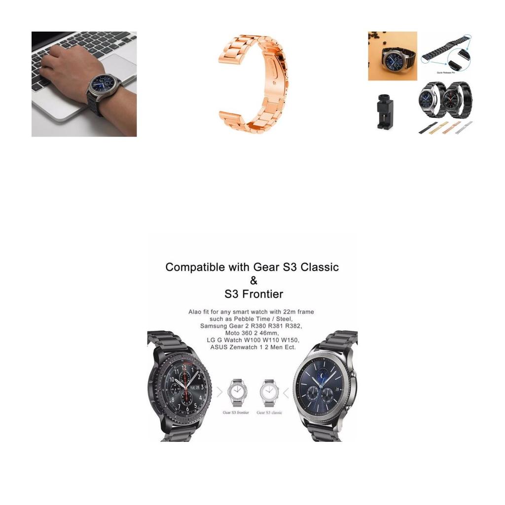 Роскошный сетчатый ремешок из нержавеющей стали для Samsung Galaxy Gear S3 Frontier/classic