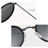 2020 круглые поляризованные солнцезащитные очки, мужские солнцезащитные очки Polaroid, женские солнцезащитные очки в металлической оправе с черными линзами, очки для вождения UV400