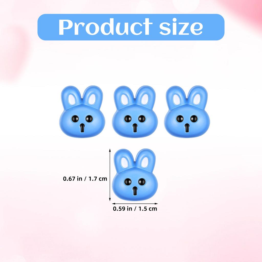12Pcs Decorative Bunny Resin Buttons Small Sewing Buttons for Clothes DIY Crafts Rabbit Coat Button Easter Theme