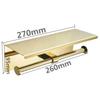 Stainless Steel Double Roll Tissue Holder Bathroom Wall Mounted Toilet Paper Holder Waterproof Space Tissue Storage Rack Shelf