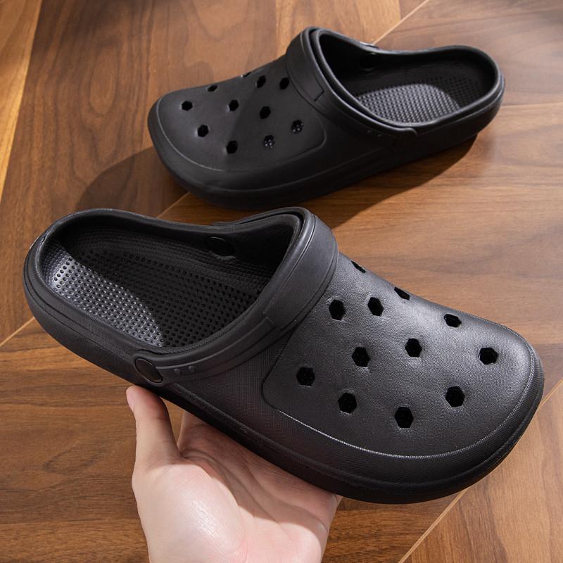 Модная обувь Cave для женщин и мужчин, летние нескользящие пляжные тапочки, уличные домашние сандалии на плоской подошве из ЭВА, женская садовая обувь Sandalia Feminina