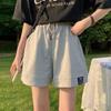 Sports Shorts Women's Summer Loose Outerwear Running Casual A-line Wide Leg High Waist Slim Cotton Student Hot Pants