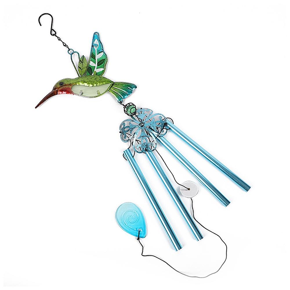 Hummingbirds Wind Bell Painted Crafts Hanging Pendants Bell Beautiful Bird Wind Chime  Home