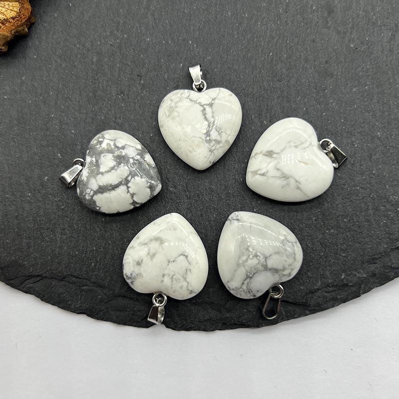 Ожерелье с подвеской из натурального хрустального камня в форме сердца, аксессуары - Ювелирные изделия с подвеской Love