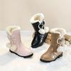 Snow Boots Girls Winter Thick Warm Princess Short Boots Older Girls Easy On Thick Warm Snow Boots Little Girls