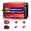 TAGEEBLU 1200W 24V Sine Wave 24V DC To 100V AC Car for Emergency Emergency Car and Campers Inverter, Inverter, 50/60Hz Switchable, Power,