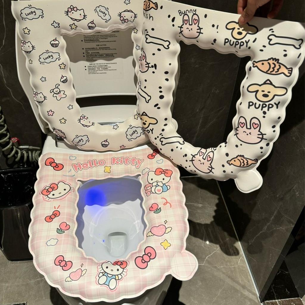 Утолщенная новая подушка для сиденья унитаза, универсальная для всех сезонов, бытовой ЕВА унитаз, милая водонепроницаемая самоклеящаяся, моющаяся