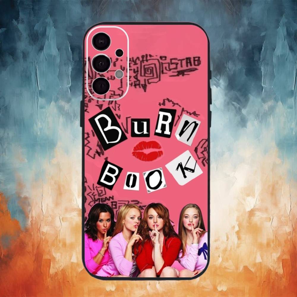 B-Burn Books Mean G-Girls Phone Case For Samsung S25,S24,S21,S22,S23,S30,Ultra,S20,Plus,Fe,Note,10,9,5G Black Cover