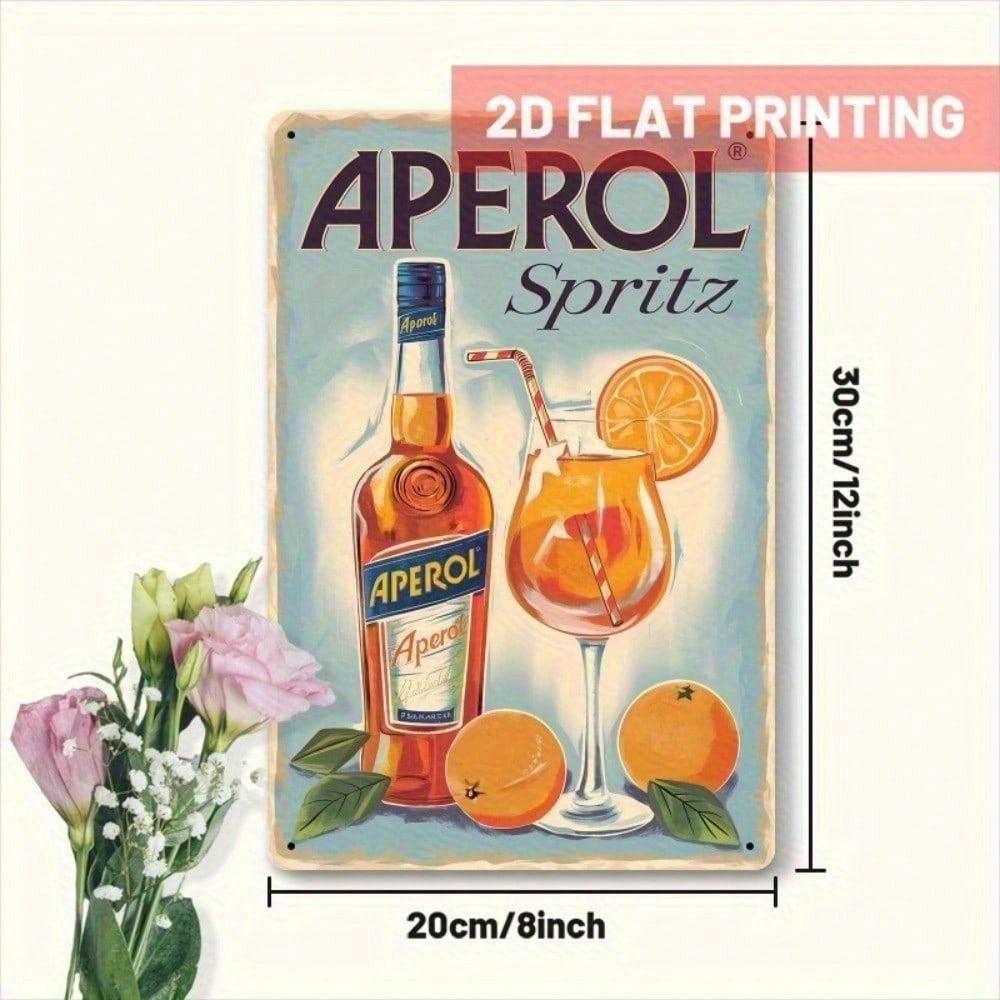 Металлический Постер Настенное Искусство, Винтажный Декор Aperol Spritz, Жестяная Вывеска для Бара Кухни