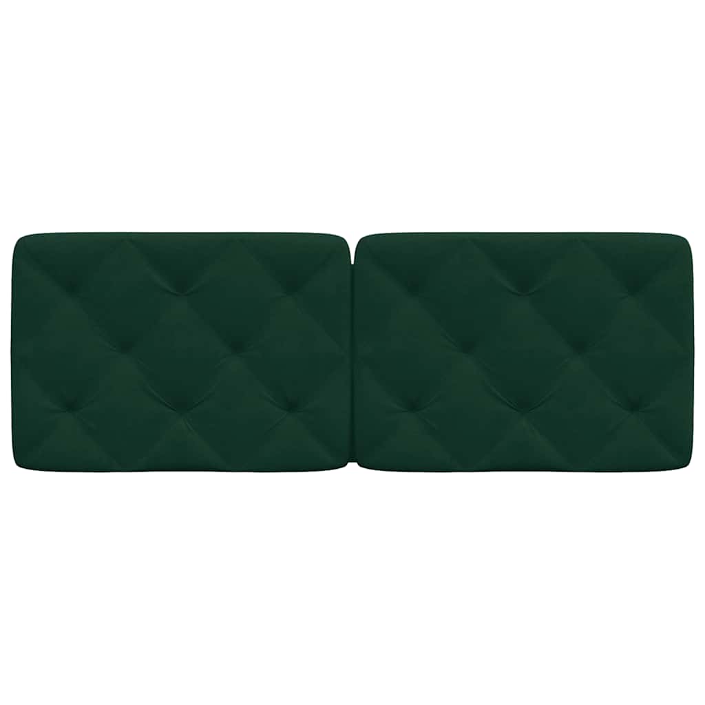 Headboard Cushion Dark Green 140 cm Velvet