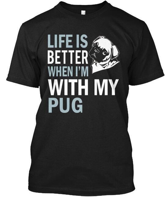 Футболка Pug Life Better K Сделано в США Размеры от S до 5XL