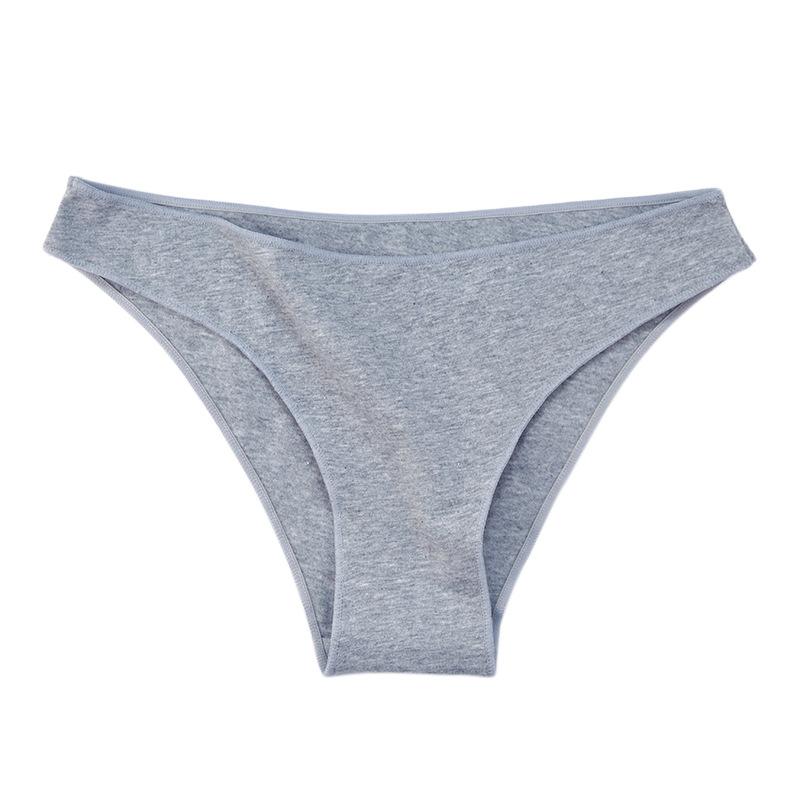 Женское нижнее белье из бикини из чистого хлопка с низкой талией, бесшовные трусы, удобное дышащее нижнее белье