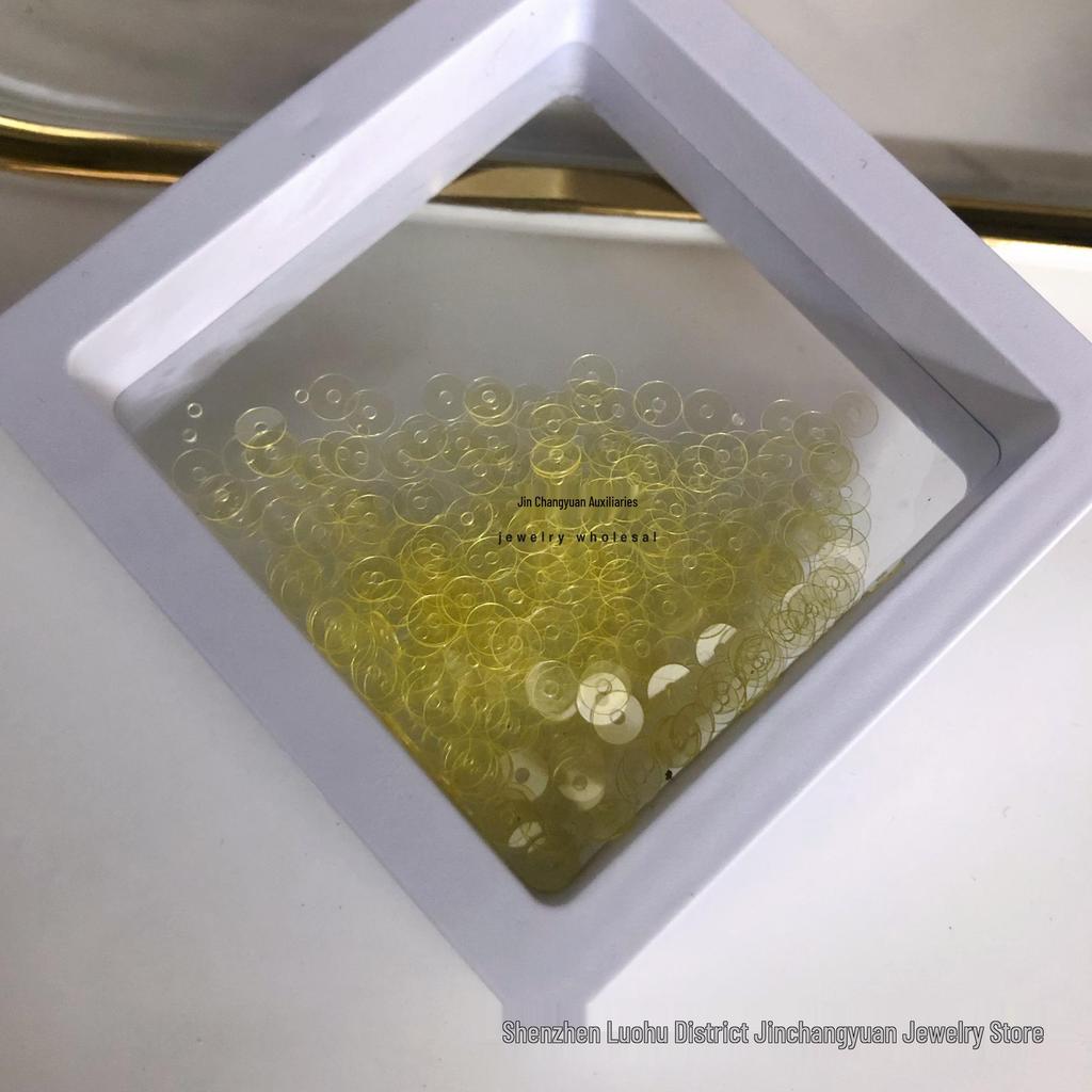 Цветные пайетки 4 мм с центральным отверстием для DIY поделок и аксессуаров для одежды