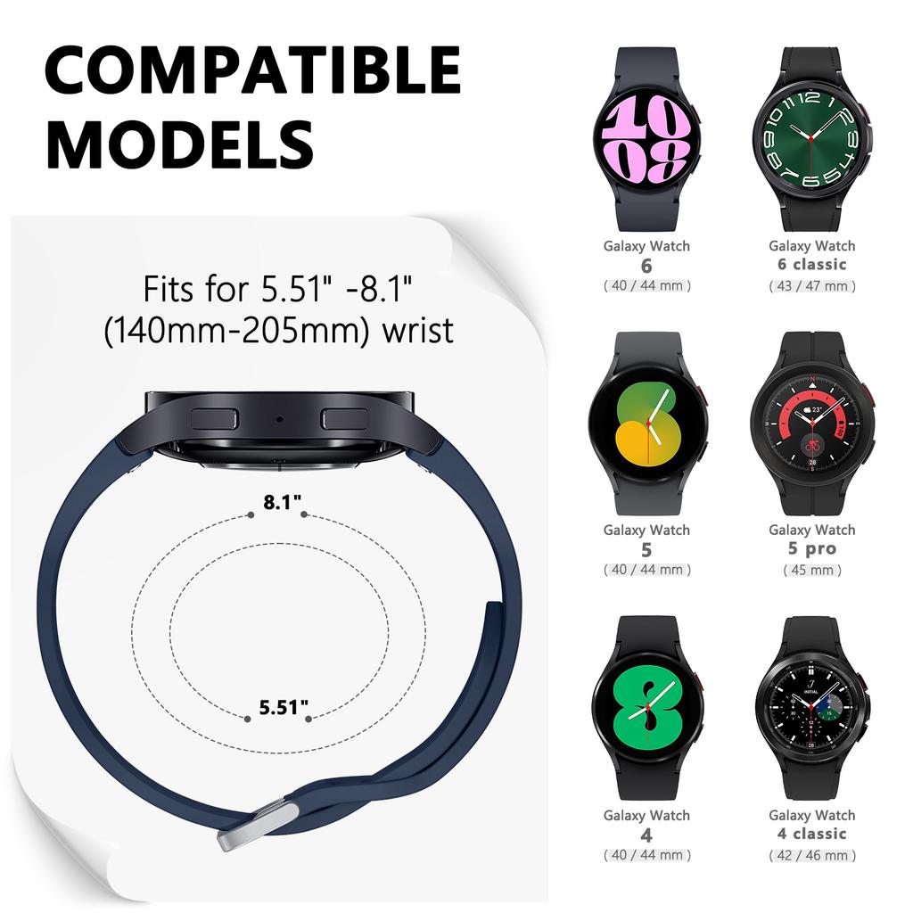 Ремешок для Samsung Galaxy Watch 6, 40 мм, 44 мм, для женщин и мужчин, силиконовые мягкие спортивные браслеты без зазоров, сменные браслеты для Galaxy Watch 6 Classic