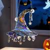 Witch Hat Hanging Ornament Sunlight Reflection 2D Acrylic Pendant Simulated Appearance Halloween Decoration