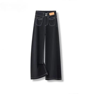 Новые черные джинсы клеш для женщин, облегающие, свободные и для высоких, дизайн, расклешенные брюки в пол