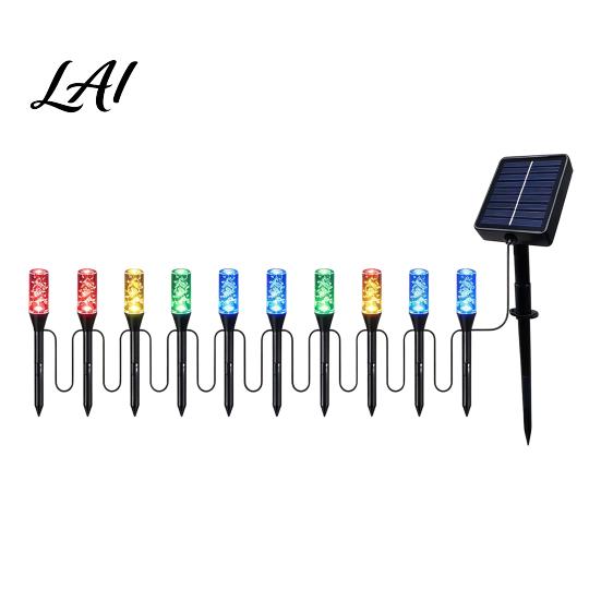 Energy Saving Patio Stake Decorations 10/20Pcs Solar Pathway Lights LED Multicolor Bubble Garden Waterproof Blue Lights for Outdoors Powered Outdoor